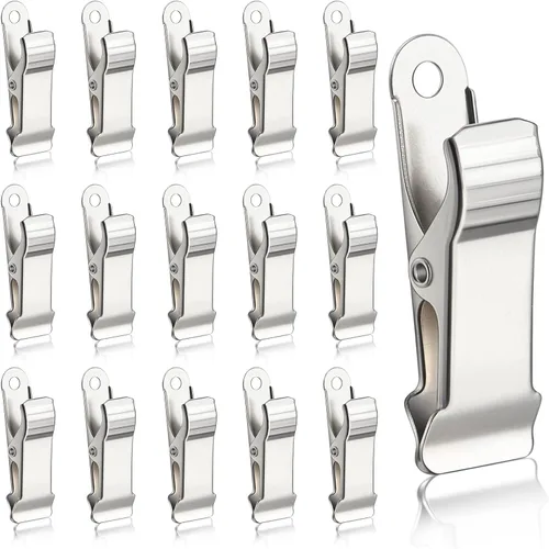Vista 9 de 6 piezas de abrazaderas mini de metal, abrazadera de resorte mini, clips de cocodrilo de aligátor de 1/2 pulgada de ancho para trabajo, mordaza