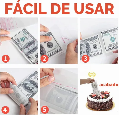 Vista 6 de LOMIMOS 200 cajas de dinero para tartas, bolsa transparente de celofán resellable, bolsa de embalaje de plástico transparente autosellante