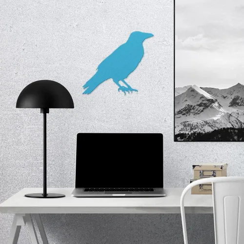 Vista 7 de Calcomanías Transparentes de Cuervo Animal (Azul Azure) Calcomanías de Vinilo Premium Impermeables para Laptop Teléfono Accesorio Casco Ventana