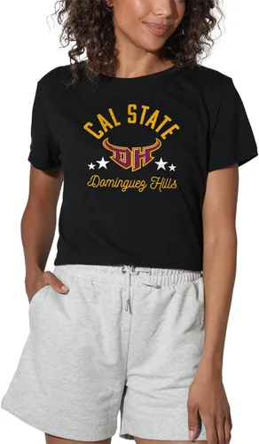 Vista 145 de Colección oficial de camisetas con diseño de mascota desgastada para mujer, color negro Grizzlies del estado de Adams