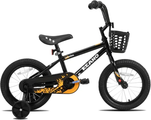 Vista 7 de KEANO Cervine 14 16 20 Inch Kids Bike for Boys Girls Ages 3-10 Years, 14 16 Inch Toddler BMX Bikes with Training Wheels and Basket, 20 in Children