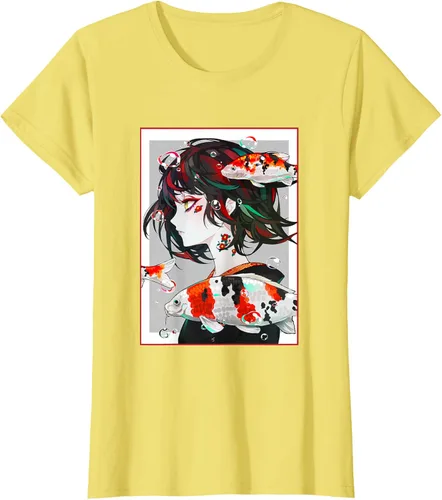 Vista 41 de Camiseta de anime anime japonés estético Otaku Negro