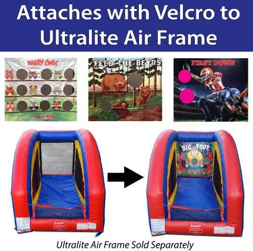 Vista 5 de Juegos de marco de aire sellado Ultralite Lanzamiento de bolas y bolsas Incluye marco, panel, soplador integrado, bolas y bolsa para patios