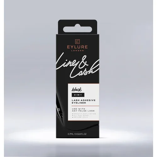 Vista 10 de Eylure Line & Lash - Delineador de ojos adhesivo 2 en 1, color negro