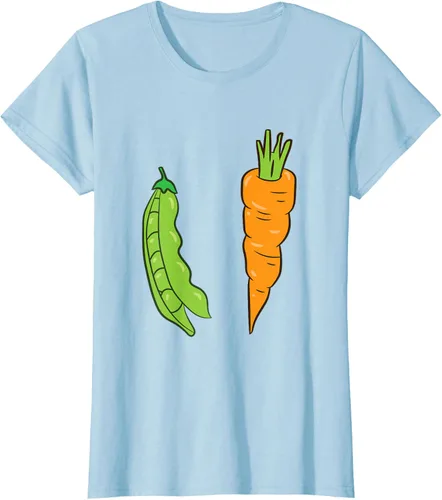 Vista 17 de Camiseta de disfraz de zanahoria con guisantes y zanahorias, Blanco, S