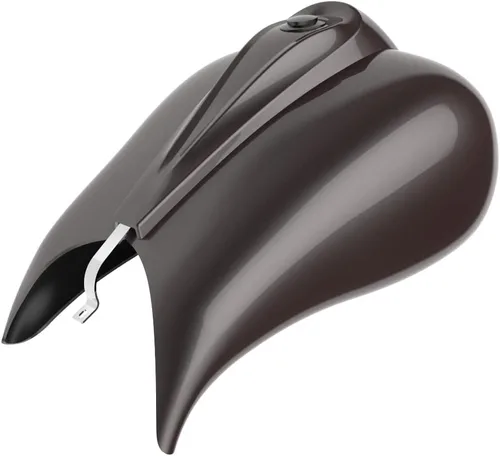 Vista 49 de Cubiertas de tanque estiradas con consola de tablero y tapa de tanque de combustible, cubiertas de combustible de galón para Harley Touring Whisky