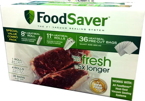 Vista 5 de FoodSaver Special Value - bolsas sellables combo rollo de 1-8", 4-11". bolsas pre cortadas
