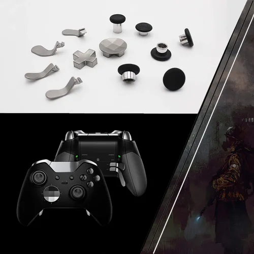 Vista 6 de Joysticks, 13 en 1, intercambiables de metal, 6 palancas de intercambio y 4 palas de disparo y 2 Dpads para Xbox One Elite Controller Series 2