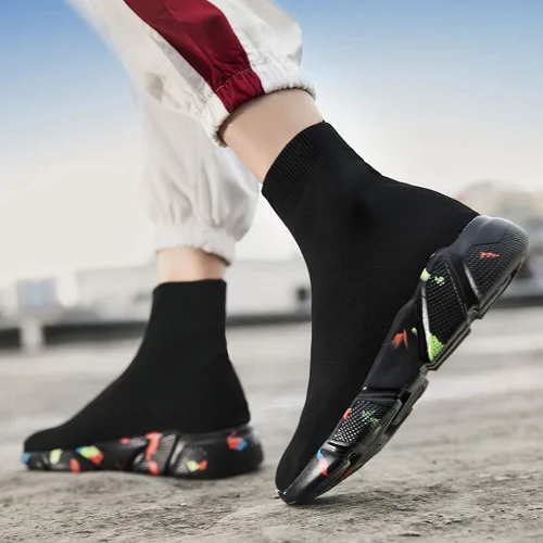 Vista 6 de SUNROLAN Tenis de moda para mujeres y hombres, ligeros, atléticos, para correr, transpirables, para caminar