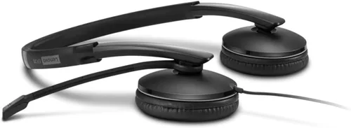 Vista 4 de Auriculares con cable Lenovo con cancelación activa de ruido (ANC), conectividad USB-C y USB-A, Certificado para Zoom, Cancelación activa de ruido
