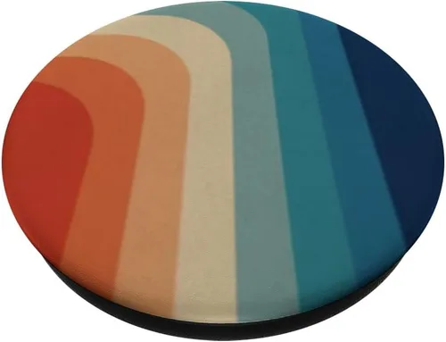 Vista 2 de PopSockets de los años 60 y 70, diseño de rayas hippie