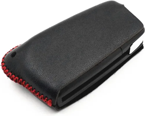Vista 7 de Cuero 4 Botones Flip Remote Key Fob Case Cover Chain para Toyota Camry RAV4 Highlander Corolla