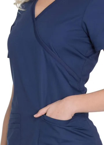 Vista 3 de Cherokee Women's Workwear Originals Mock Wrap Scrubs Shirt