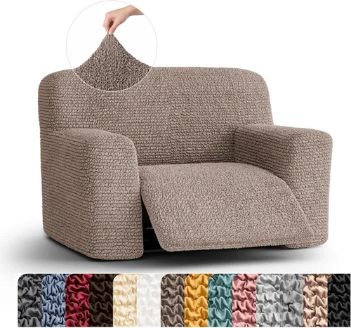 Vista 56 de PAULATO BY GA.I.CO. Funda para sillón reclinable, funda de ajuste suave, protector elástico de muebles reclinables de 1 pieza, tela hipoalergénica