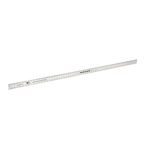 Vista 9 de Mayes 10207 - Regla de aluminio de borde recto de 24 pulgadas, regla resistente de 24 pulgadas con medidas métricas y estándar, borde recto