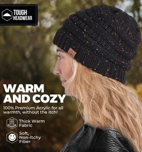Vista 79 de Gorro de punto para mujer, cálido y suave, elástico, para clima frío de Tough Headwear