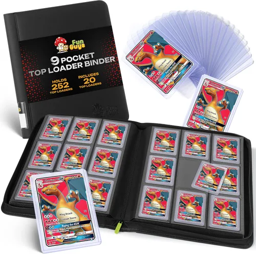 Vista 25 de Toploader - Carpeta de almacenamiento para tarjetas intercambiables, 384 12 bolsillos para Yugioh, MTG, TCG, carpetas de tarjetas para tarjetas