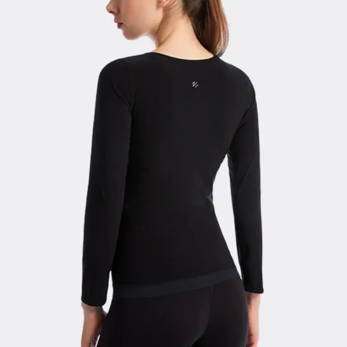 Vista 5 de Nano Hertz Traje de sudor para sauna, moldeador de cuerpo, camiseta de manga larga para mujer