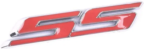 Vista 2 de Aimoll 3 piezas SS Emblemas ABS Adhesivo 3D Logo Reemplazo para Impala Cobalto Camaro 2010 2011 2012 2013 2014 2015 2016 2017 (rojo cromado)