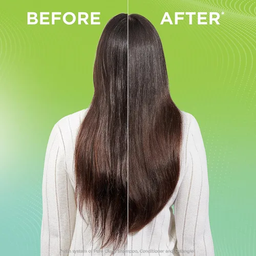 Vista 3 de Garnier Fructis Pure Clean Detangler + spray de secado al aire, 5.0 onzas líquidas, 2 unidades (el embalaje puede variar)