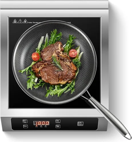 Vista 8 de Placa de inducción comercial de 1800 W con sensor táctil LCD