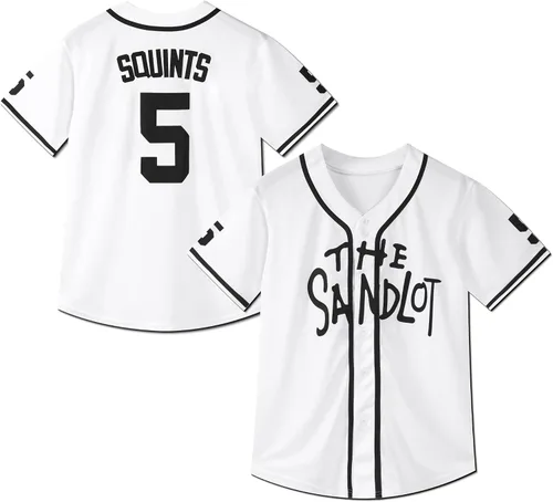 Vista 9 de Camiseta de béisbol para niños #30 bordada The Sandlot Benny The Jet Rodriguez de la película para niños XS-XL