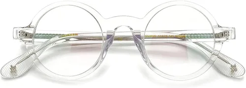 Vista 4 de HEPIDEM Acetate - Lentes ópticos redondos vintage con marco de gafas ópticas Zolman