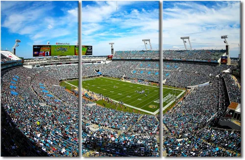 Vista 41 de TUMOVO MetLife Stadium - Decoración de pared de Nueva York, 3 piezas, lienzo, arte de pared para decoración del hogar, juegos de fútbol americano
