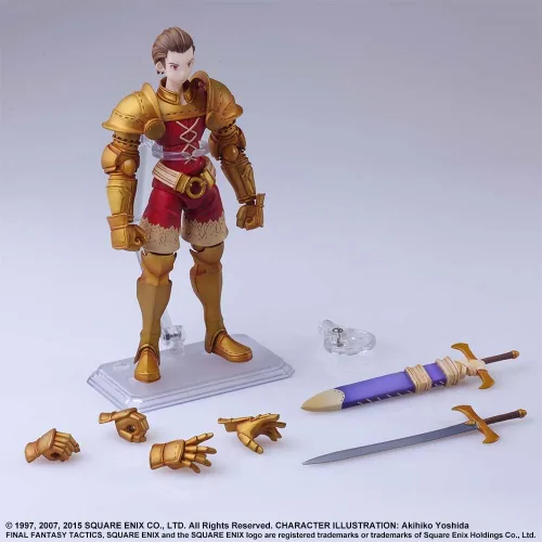 Vista 7 de Figura de acción prepintada de PVC de Final Fantasy Tactics Bling Arts Dilita Hyrule PVC prepintada