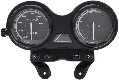 Vista 8 de Acouto Velocímetro de motocicleta Negro, DC 12V motocicleta motocicleta 12000RPM LCD odómetro velocímetro apto para YBR 125