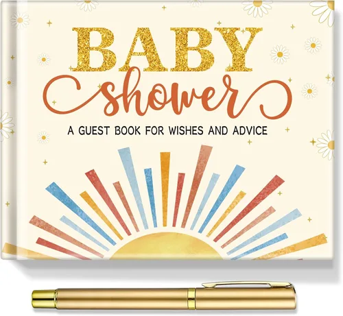 Vista 13 de Fuyoooo 27 piezas de libro de invitados para baby shower de safari en la jungla con tarjeta de lugar floral y sello de inicio de sesión para baby
