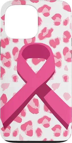 Vista 23 de Funda para iPhone 16 con cinta rosa en estampado de leopardo para concientización sobre el cáncer de mama