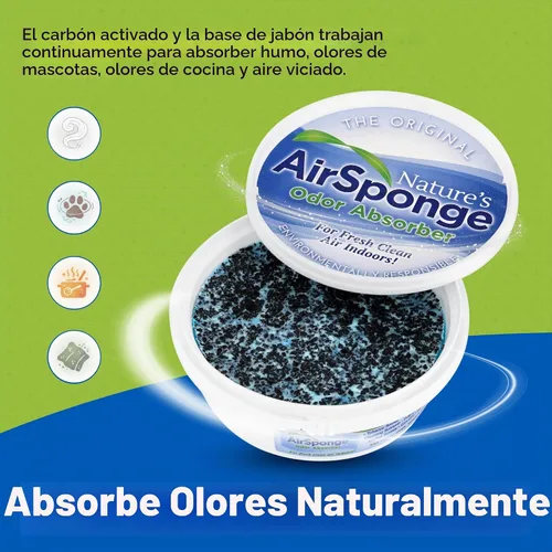 Vista 3 de Delta Nature's Air - Esponja absorbente de olores sin perfume, tina de plástico de 1/2 libras.