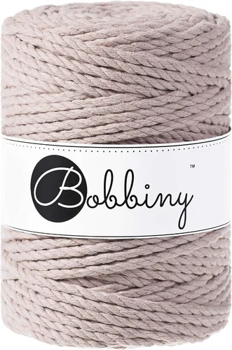 Vista 15 de Bobbiny Cordón de macramé XXL de 0.197 in y 3 capas (aguamarina), 108 yds/330 pies (100% algodón reciclado)