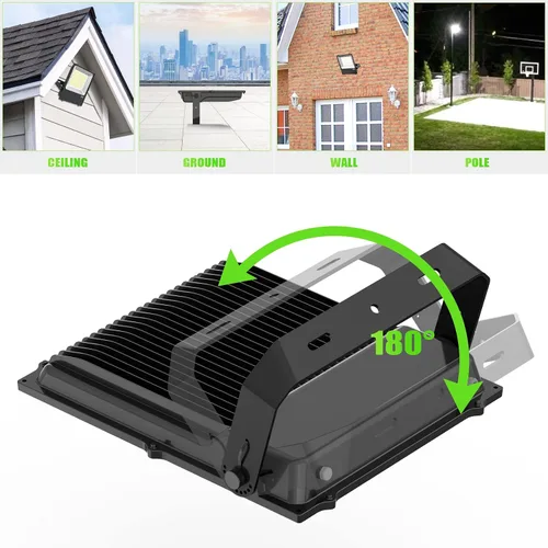 Vista 4 de 300W LED luz de inundación de luz LED pista de tenis luces ETL enumerado 42000LM 5000K IP65 impermeable cancha de baloncesto luces al aire libre AC