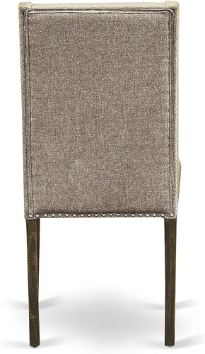 Vista 13 de East West Furniture F2FL5-716 - Juego de mesa de comedor de 5 piezas, incluye una mesa de cocina redonda con pedestal y 4 sillas de comedor Parson