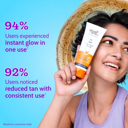 Vista 6 de Chemist At Play Exfoliante facial suave con ácido mandélico y nueces Elimina la piel muerta y puntos negros Detans Da brillo instantáneo