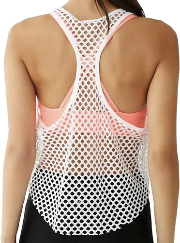 Vista 3 de CLOZOZ Camisas de malla para mujer camisetas sin mangas transparentes