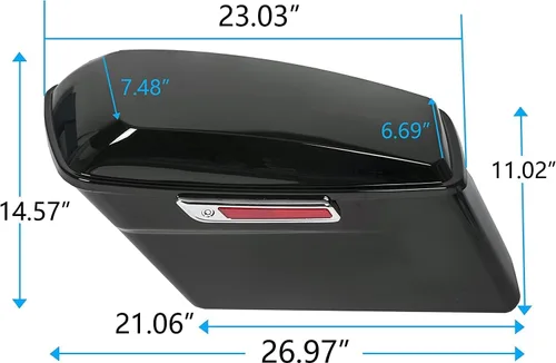Vista 2 de KUAFU Soporte cromado y alforjas de sillín con cierre de tapa y llave compatible con modelos Harley Davidson Softail 1993-2013 Kit de soporte