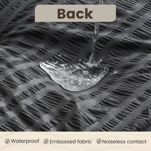 Vista 4 de QUIETSEA Funda reversible para colchón individual, colchón de espuma viscoelástica con estructura de huevos, funda de colchón de bambú y viscosa