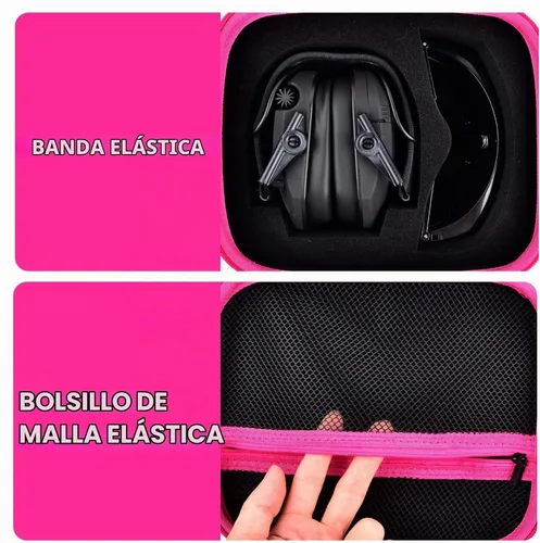 Vista 3 de PAIYULE Funda para orejeras electrónicas delgadas de Walker's Razor / para Howard Leight Shooting Caza Audición Protección de los oídos