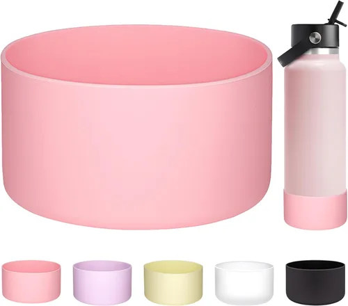 Vista 19 de WK IEASON Funda protectora de silicón base para botella de Hydro Flask de boca ancha/boca estándar, protector de fondo de silicón antideslizante