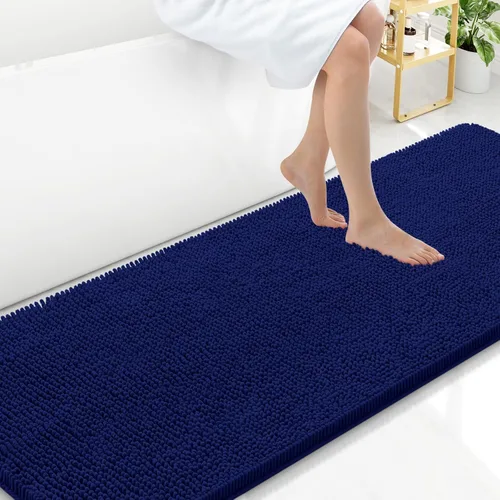 Vista 59 de Arotive Alfombras de baño de felpilla extrasuaves y absorbentes, de 24 x 16 pulgadas, lavables a máquina, parte trasera de goma antideslizante