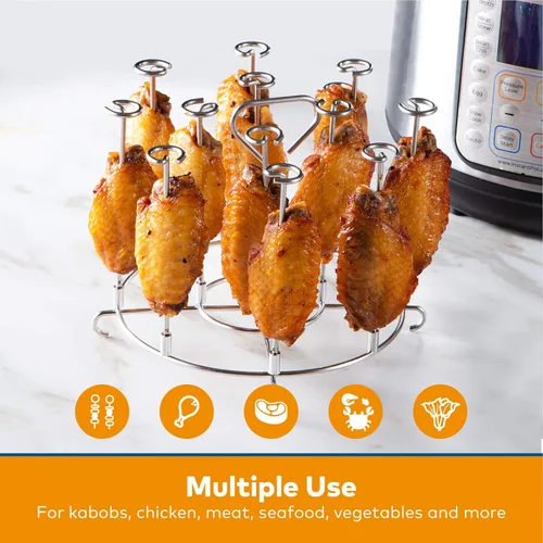 Vista 3 de Goldlion Soporte de brocheta compatible con Instant Pot 6 cuartos de galón accesorios para freidora de aire con tapa crujiente