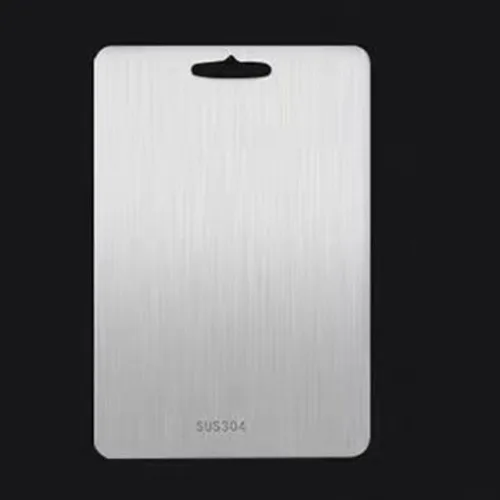 Vista 2 de Stainless Steel Cutting Board with Juice Groove and Handle Hole, Non-Warping Robust Sided Cutting Board for Meat and Vegetables (25 * 36)
