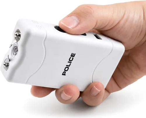 Vista 3 de Police Stun Gun Burn Pepper Spray Combo Mujeres Hombres Autodefensa - 800 Blanco