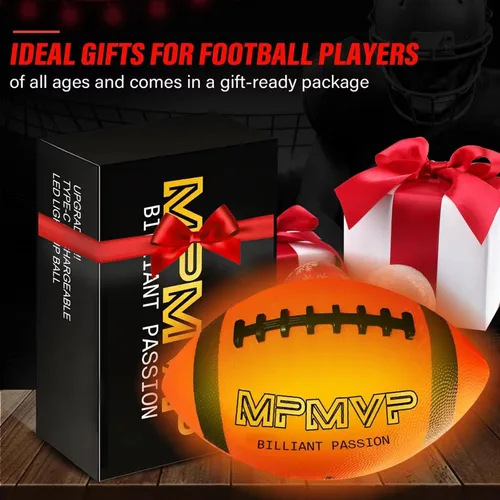 Vista 7 de Balón de fútbol que brilla en la oscuridad, balón de fútbol LED de tamaño 6, recargable por USB, genial juguete deportivo para exteriores