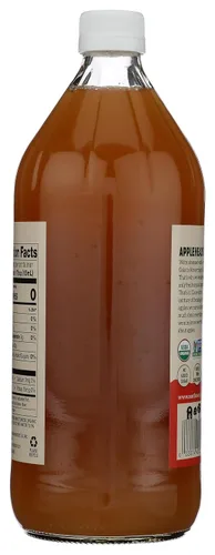 Vista 3 de North Coast, Vinagre de sidra de manzana cruda sin filtrar orgánica, 32 onzas líquidas