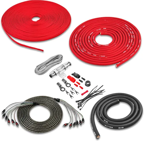 Vista 11 de Belva True 1/0 Calibre AWG Premium CCA Kit Completo de Cableado de Amplificador con Cable RCA OFC de 2 Canales - BAK02BL Azul