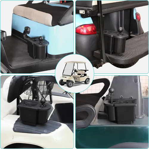 Vista 7 de 10L0L Limpiador de cabeza de palo de golf y pelota de golf 2 en 1 con soporte universal extraíble, se adapta a los modelos EZGO TXT RXV y Club Car